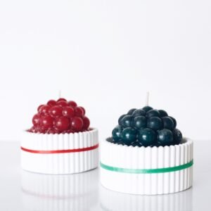 Cuenco navideño con vela de mora